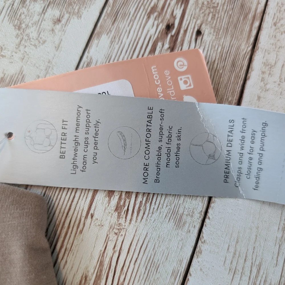 Thirdlove beige lightly lined wirefree front close nursing pumping bra size 36A - Picture 3 of 8